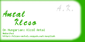 antal klcso business card
